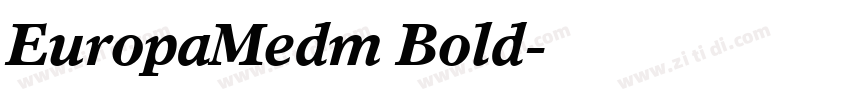 EuropaMedm Bold字体转换